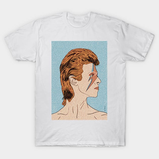 David Bowie - Halftone T-Shirt by ogeraldinez